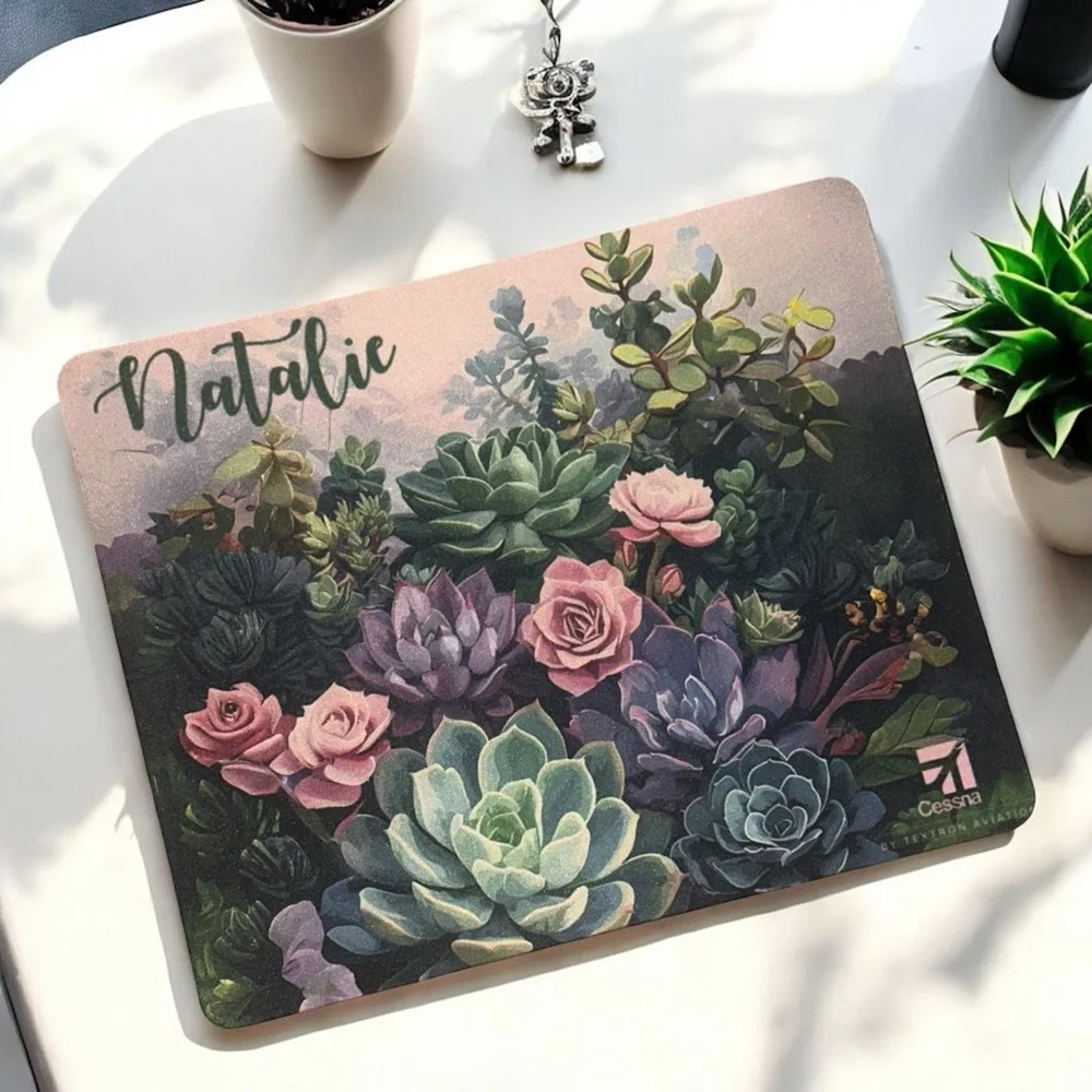 Personalized Succulents Mousepad - Picture 1 of 4